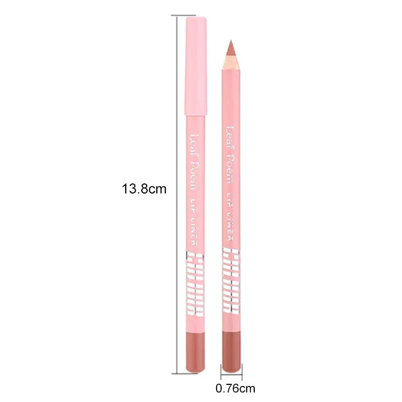Delineador de labios mate resistente al agua de 12 colores, delineador de labios duradero a prueba de manchas, fórmula sin transferencia, maquillaje de lápiz labial de contorno preciso