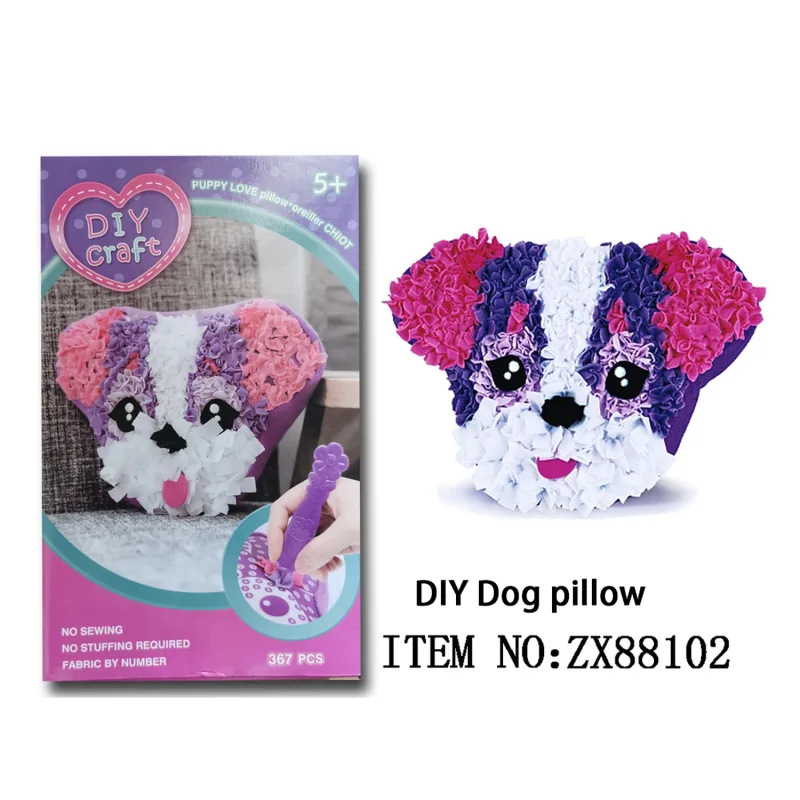 DIY plyšový polštář pro děti Ručně vyráběný polštář Materiál Balení Plyšová hračka Kawaii Roztomilá panenka Dětské Puzzle Sady řemeslných hraček Dárky pro dívky
