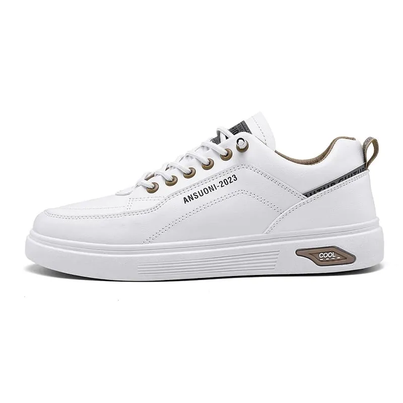 White Shoes Outdoors Leisure Sneakers Breathable Walking Shoes Flat Shoes Chaussure Homme Men's Casual Skateboarding Shoes