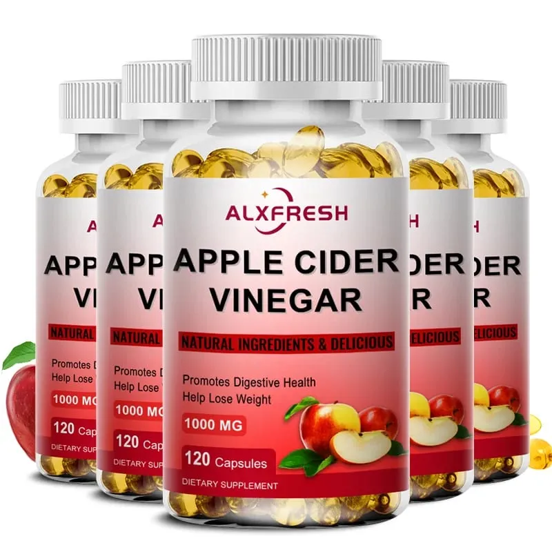 Apple Cider Vinegar Capsules Flat Belly Weight Management Digestion Detox Metabolism Burn Fat Appetite Suppressant