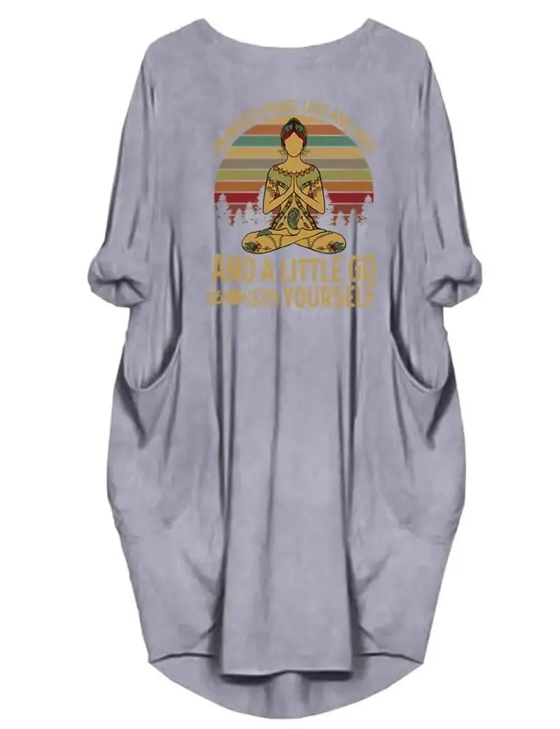 Vestidos informales holgados de talla grande para mujer, de manga corta y cuello redondo, estilo High Street, bolsillos dobles, prendas de vestir exteriores holgadas de gran tamaño
