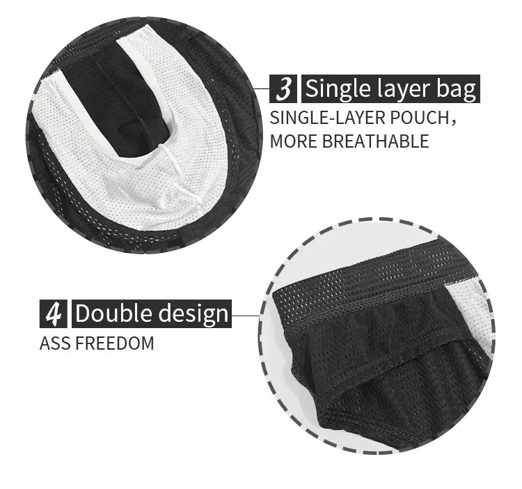 1PC Mesh Breathable Men's Underwear with Fly Pouch Front Open Bulge Separated Pouch Youth Korean Version Youth Briefs