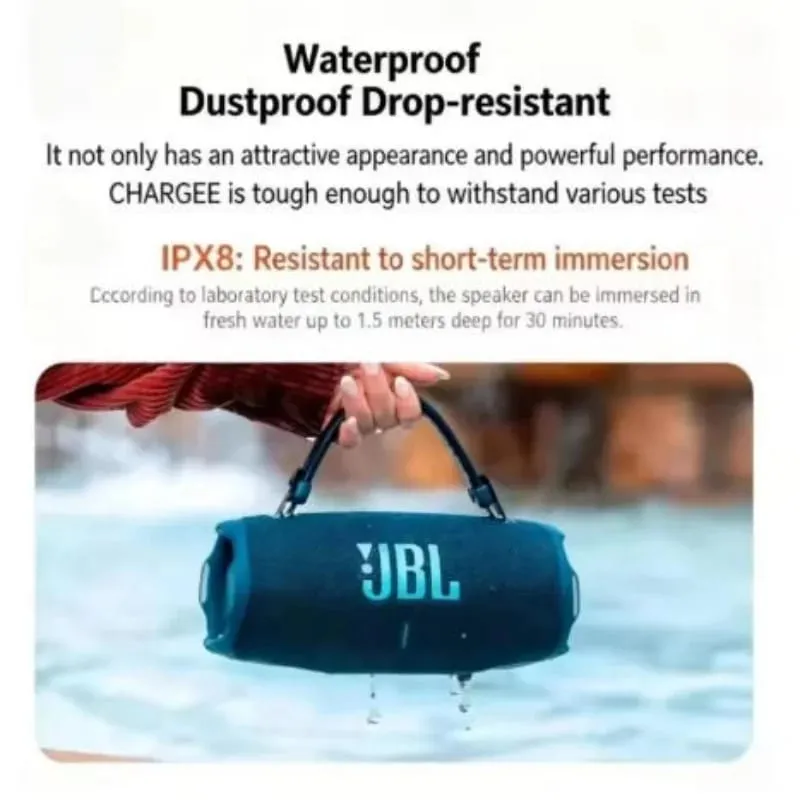 JBL CHARGE6 Portable Outdoor Speaker IP68 Waterproof Stereo Sound with Built-in Power Supply for Camping And Travel
