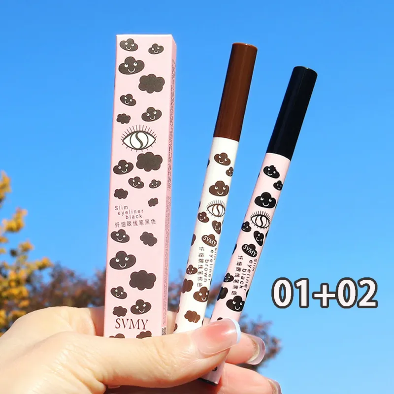Ultradünner, natürlicher, mattflüssiger Eyeliner-Stift, wasserdicht, schnell trocknend, Seidenraupenstift für die unteren Wimpern, hochpigmentiertes, glattes Augen-Make-up-Werkzeug