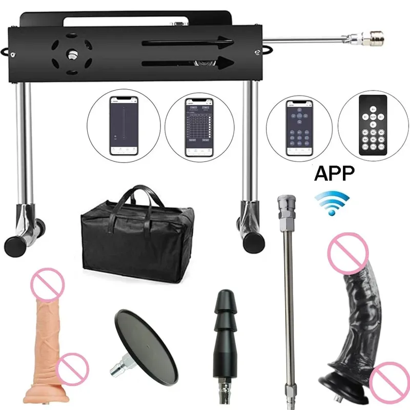 Bagong Sex Machine App Control 200W Turbo Gear Power Love Machine na may Dildo para sa Matanda Masturbation 1-15cm Strocke Sex