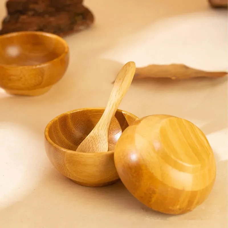 5/10/30/50pcs Bamboo DIY Face Mask Mixing Bowl with Spoon Aromatherapy Bowl Set Massage Oil Face Care Makeup Tool Kits