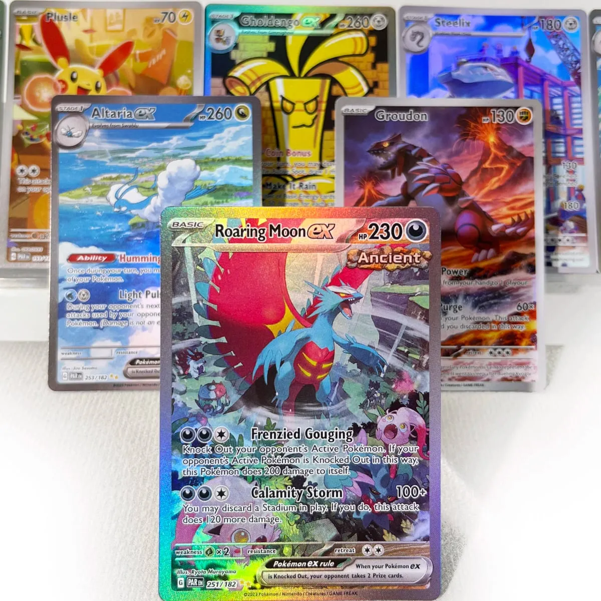 Paradox Rift PKM Cards PTCG3-C Tapu Koko Minun Rainbow Gengar ex Holographic Ex GX Rare Collection Battle Toys Gifts for Hobbies