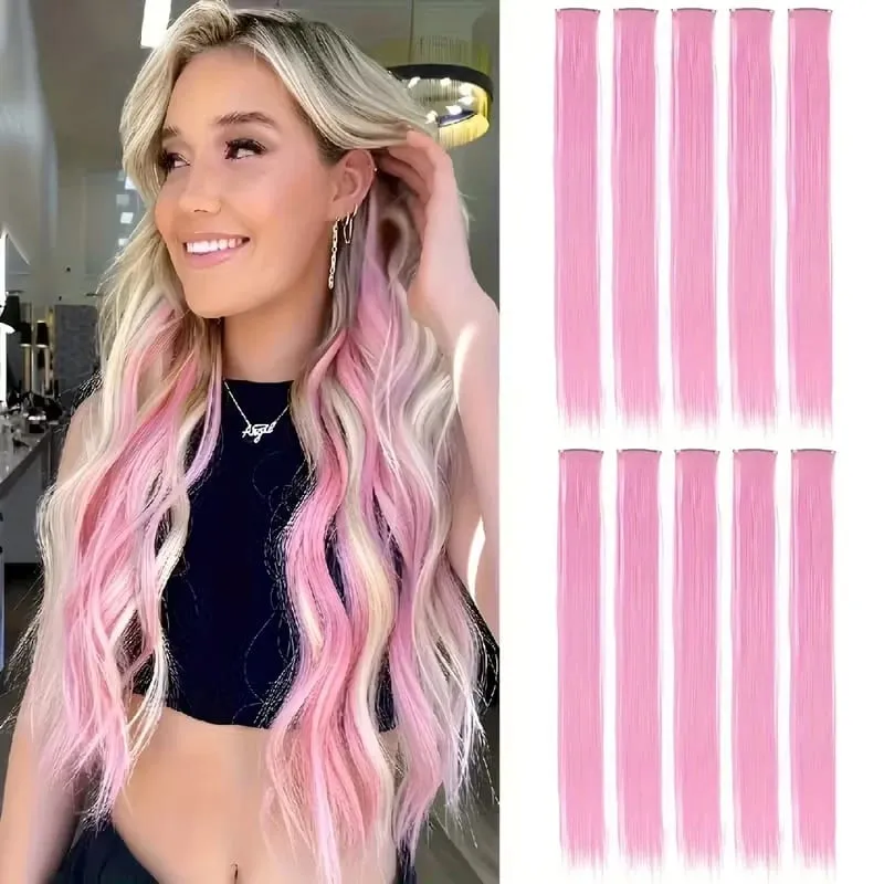 24Inch Synthetic 10pcs Long Straight Clip‑in Hair Extension Easy Install Hairpiece for Women Daily Party Hairstyle Accessory — image 17