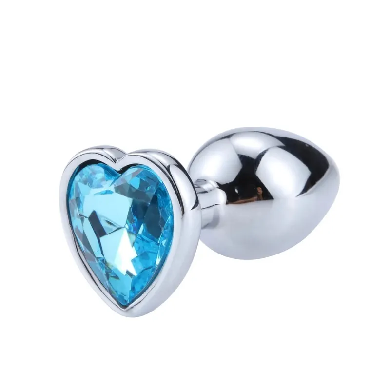 S/M/L Anal Plug Heart Shape Crystal Metal Anal Beads Butt Plug Prostate Massager Adult Gay Products Sex Toy Shop for Female Male
