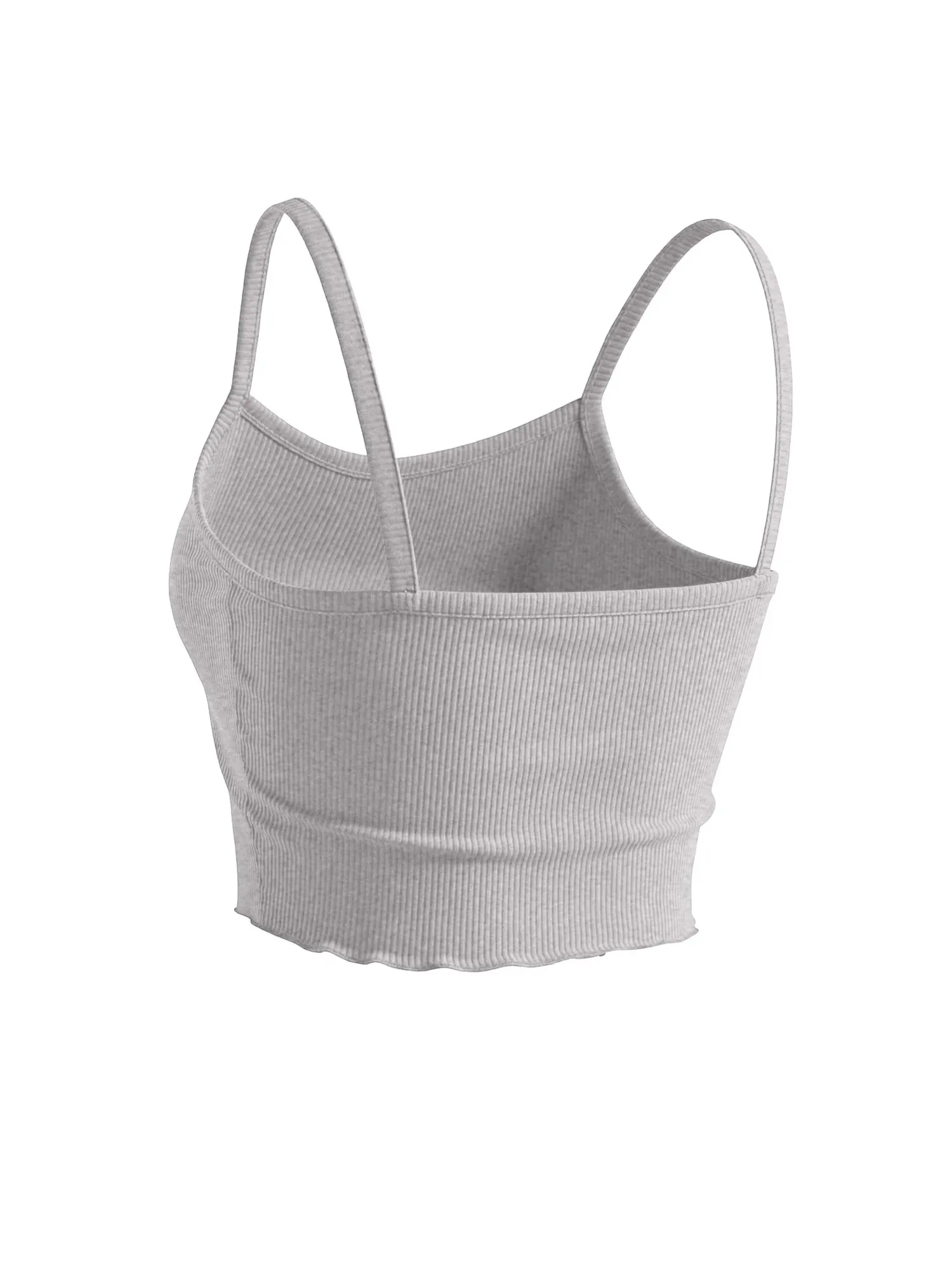 2026 New Ribbed Knit Crop Top Sleeveless Low Cut Cami Bodycon Slim Fit Basic Vest for Streetwear & Vacation — image 3