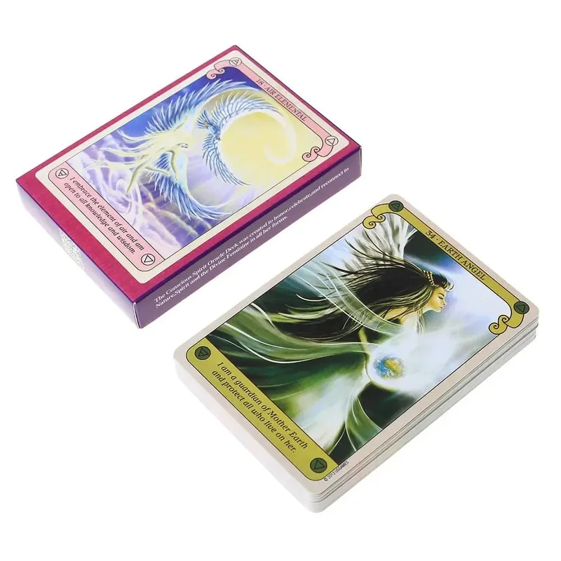 Conscious Spirits Oracle 卡 A 45 張耐用時尚派對趣味撲克牌塔羅牌紙牌遊戲