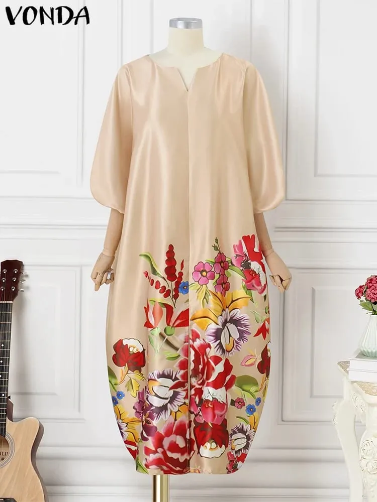 Grande taille 5XL femmes bohème Satin soie Maxi Robe longue 2025 été Robe d'été élégant col en V robes décontracté Robe ample Femme