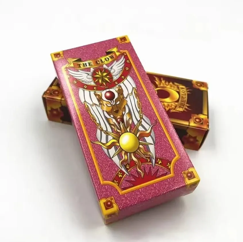 Anime Cosplay Card Captor Sakura KINOMOTO Thẻ Bài Clow Tarot Chống Đỡ Giấy Xi Thẻ Ngộ nghĩnh Cho Gia Đình Người Bạn Đảng Xmas Phụ Kiện