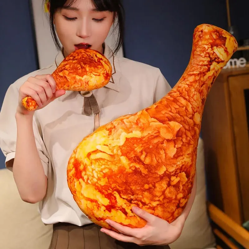 Simulated Crispy Fried Chicken Legs Simulated Food Fried Chicken Soft Stuffed Plush Toys Creative Throw Pillow Sofa Cushion