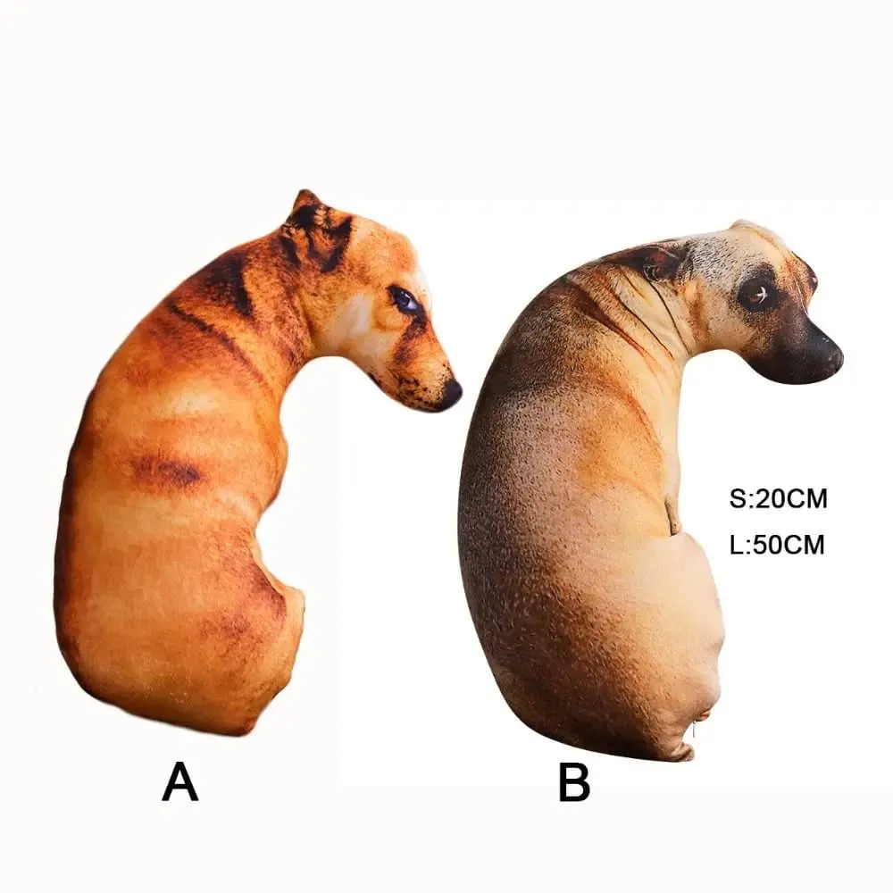 Hound 3D Lifelike Animal Throw Pillow Soft Creative Dog Pillow Cushion Home