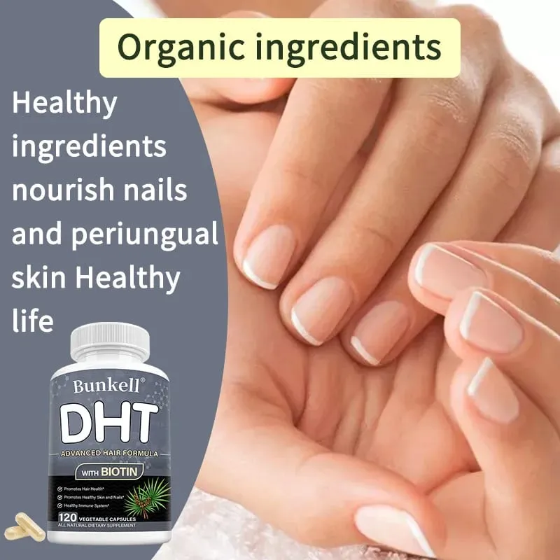 DHT Blocker Premium Hair Care Formula with Biotin Supplement Support Healthy Hair Skin and Nails Promote Immune System