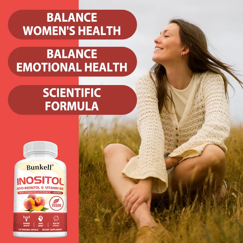 1000mg Inositol Capsules Daily Women’s Wellness Supplement Support Body Balance Metabolism & Mood Relaxation Vegan Non-GMO