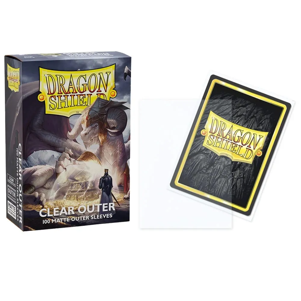 100ct Clear Outer Dragon Shield Card Sleeves Matte Clear TCG Standard Size Sleeve TCG Card Protector MGT/PTCG/FAB Covers