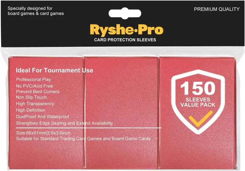 Ryshepro Premium Card Sleeves for MTG Card Game 150PCS Sleeves for TCG Yogioh Cards 66x91mm Card Protectors for Baseball Sports