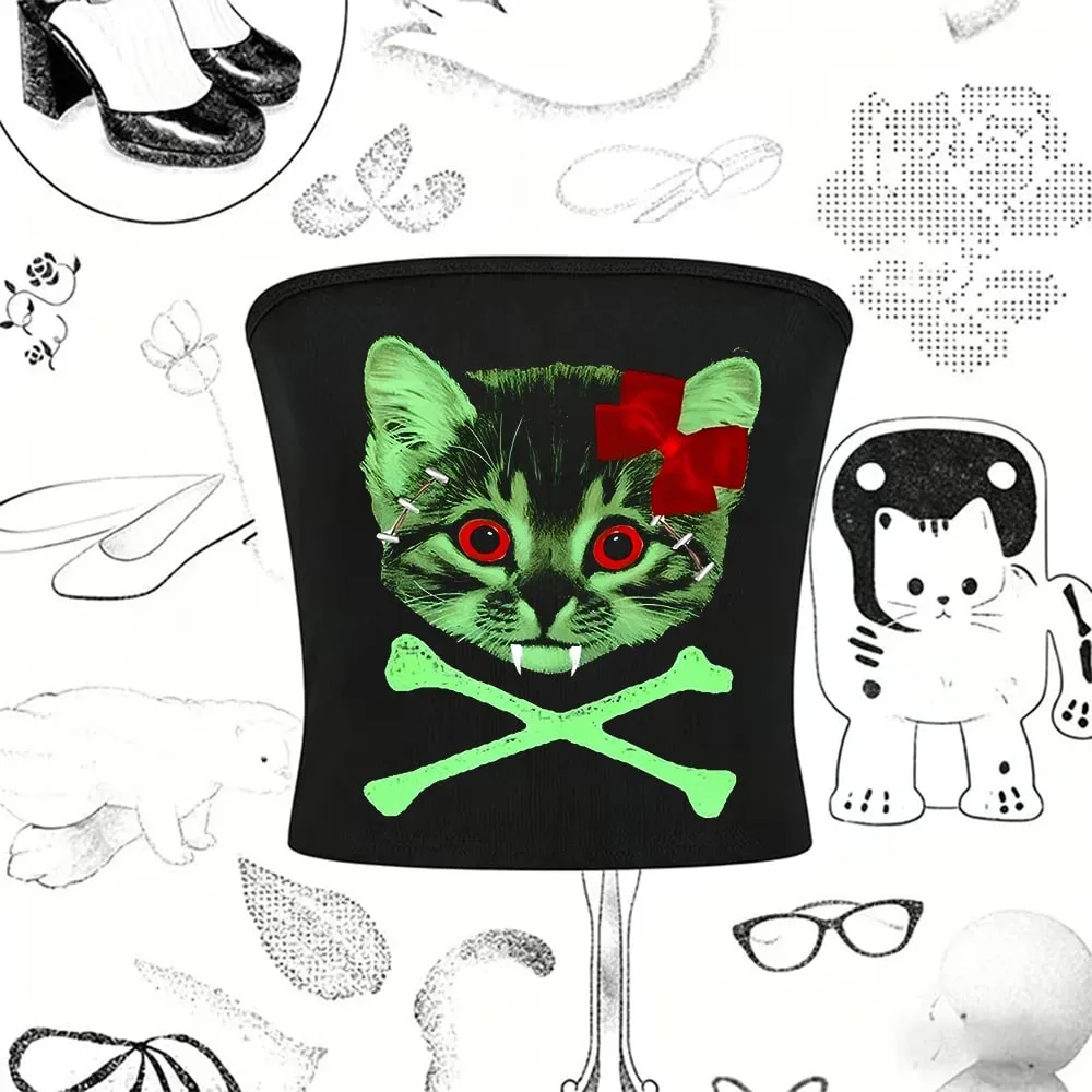 Trashy Y2k 2000s Tops Aesthetic Clothing Harajuku Star Girl Y2k Clothes Women Women's T-shirts Gothic Emo Goth Kpop Kawaii Woman