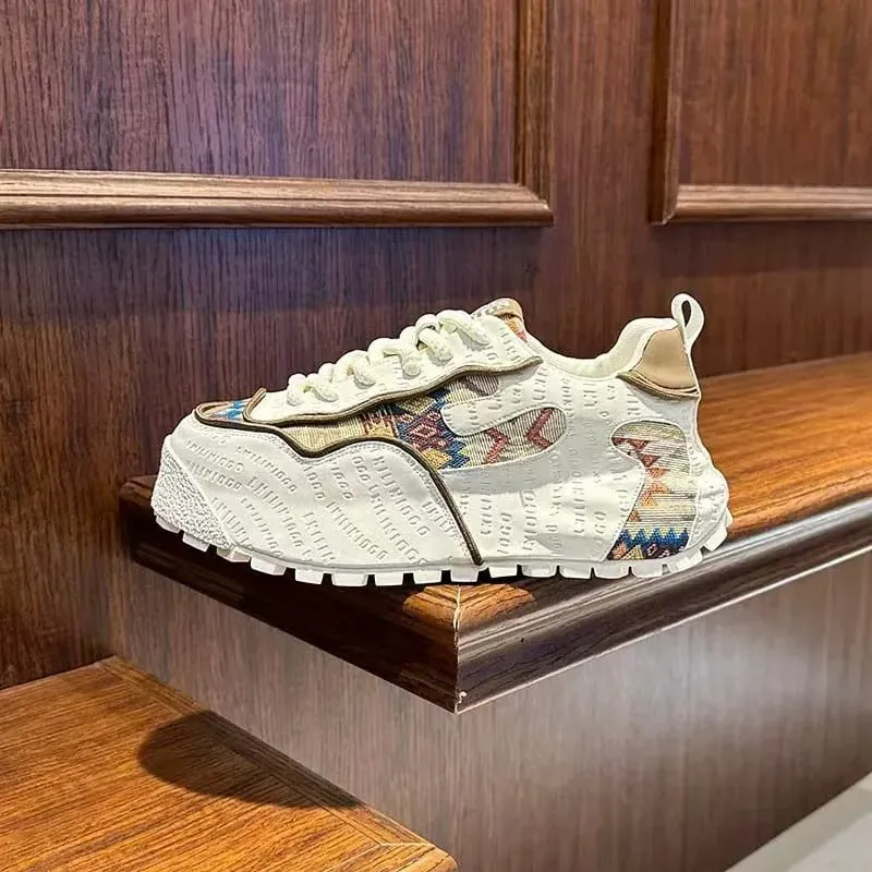 Chunky tênis masculino designer esporte sapato moda casual malha respirável aumento sapatos de plataforma interna para homem tênis casual — image 8