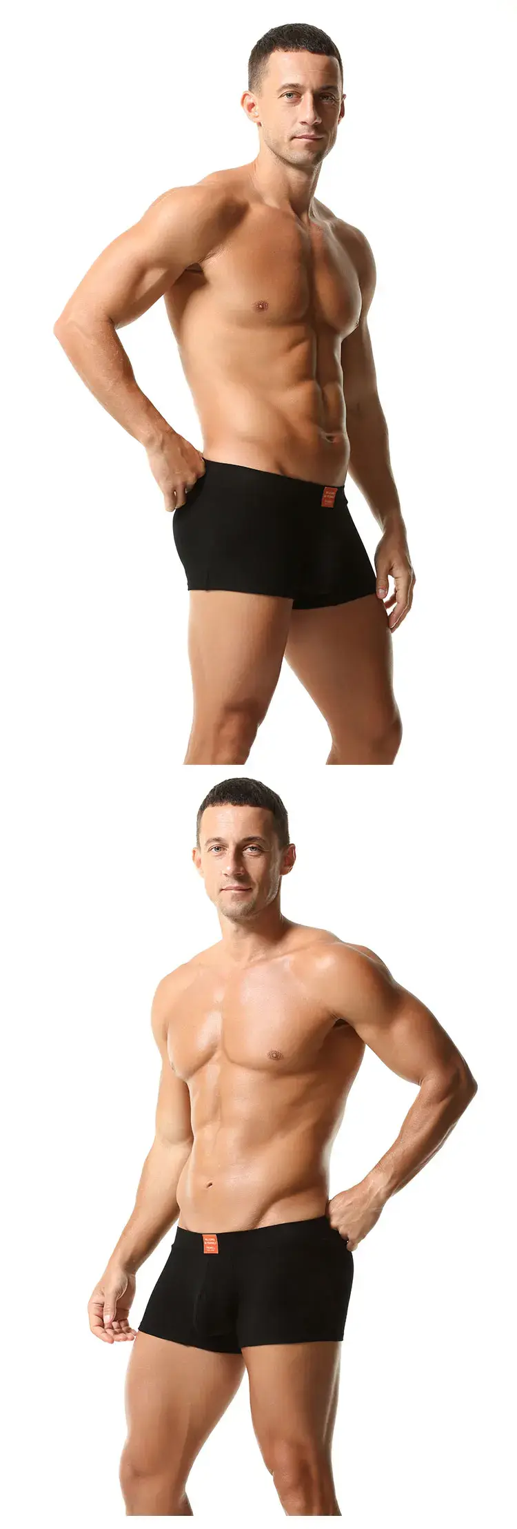 Men's Ribbed Boxer Briefs with 3D Contoured Pouch Elastic Waistband Soft Stretch Fabric for Comfort Casual Underwear