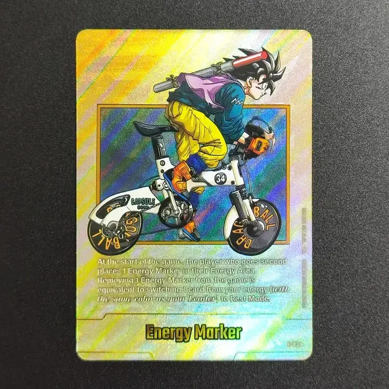Self Made English Dragon Ball Super Fusion World Energy Markers Gold DBSFW_EM Son Goku Game Collection Flash Card Toy