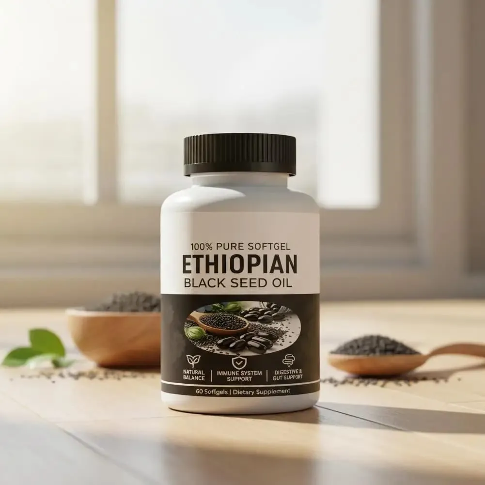 60 Capsules Bottle Black Seed Oil Supports Immune Joint Digestive Hair Skin Health Non-GMO Gluten Colon Cleansing Supplement