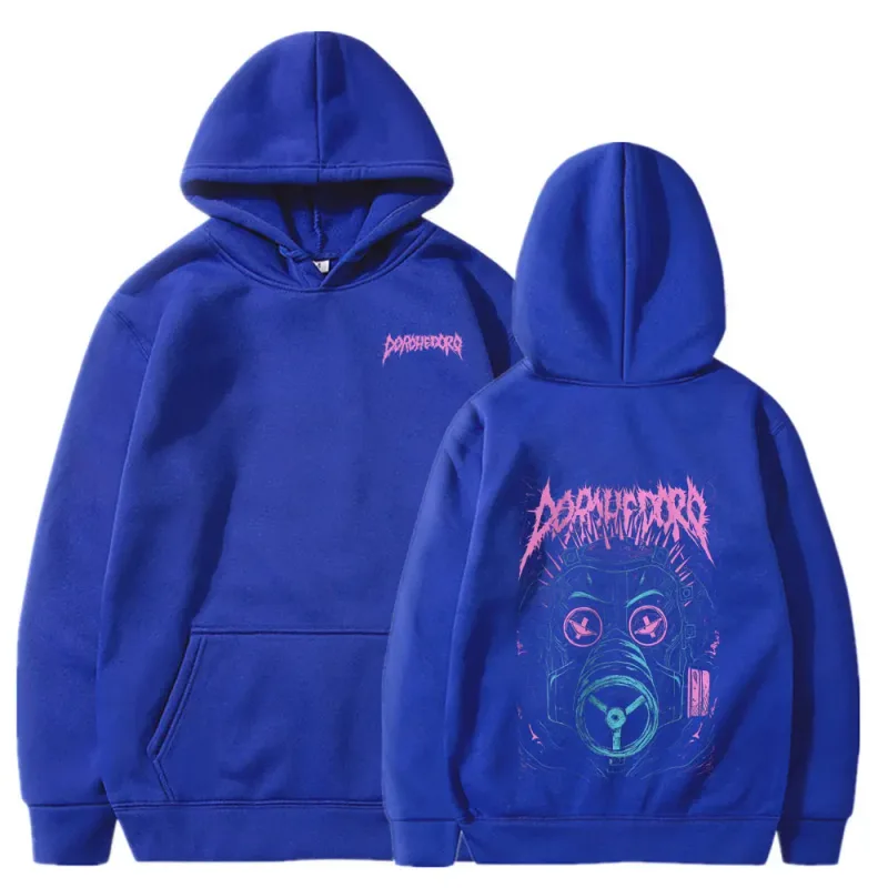 Sudaderas con capucha con estampado de Anime Dorohedoro Kaiman Bienvenido al caos Japón Manga sudaderas hombres mujeres Tops Casual estilo de gran tamaño ropa de calle