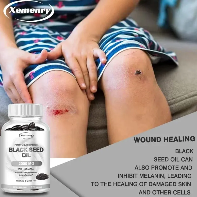 Vegan Black Seed Oil Capsules - Pure Cold Pressed - Black Cumin Seed Oil Capsules Non-GMO Vegan Black Seed Oil Supplement