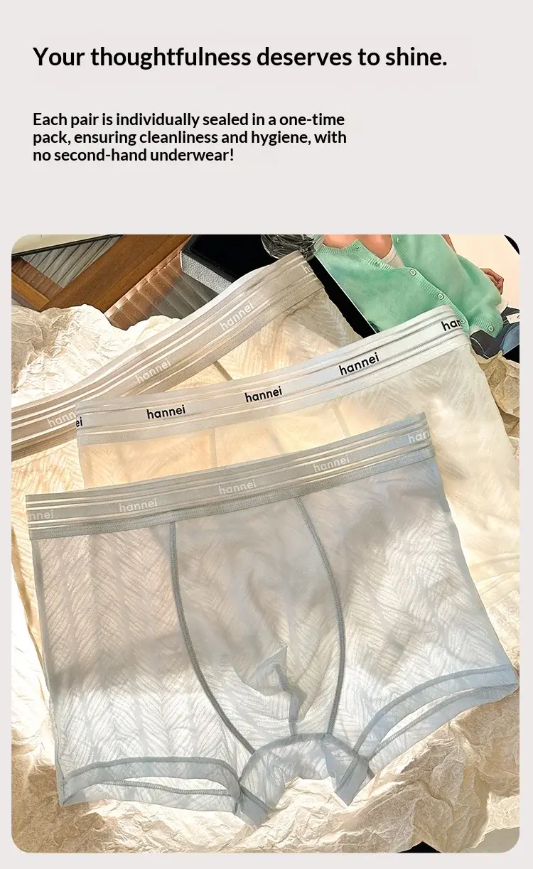 Bagong Kasuotang Panlalaki sa Tag-init, Panlalaking Boxer Brief, Plus Size na Breathable Underwear, Manipis na Maluwag na Panlalaking Kumportableng Solid na Kulay na Short