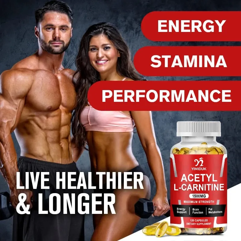 Buy 2 Get 2 Free! Pure Acetyl L-Carnitine Capsules Support Enhances Mental Clarity Mood & Learning Ability Cognitive Function