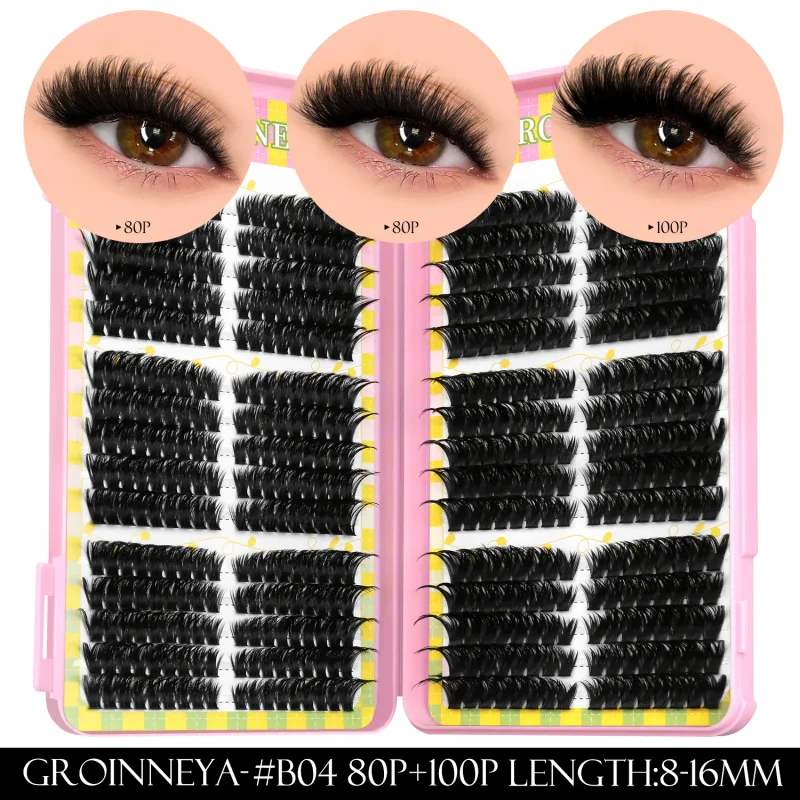 Lash Clusters 540pcs 60D+100D Eyelashes Extensions 2style Mixed Lash Book Fluffy Cat Eye Eyelashes False Lashes Makeup — image 10