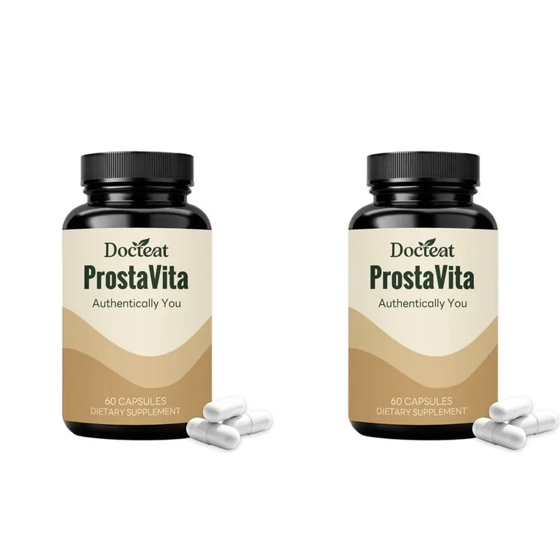 Docteat ProstaVita Men's Prostate Health Capsules with Beta-Sitosterol Saw Palmetto Pumpkin Seed and Lycopene 60 Count