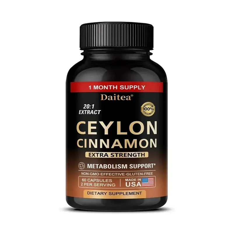 Ceylon Cinnamon Capsules - Antioxidant Promotes Heart Health and Metabolism Support The Immune System