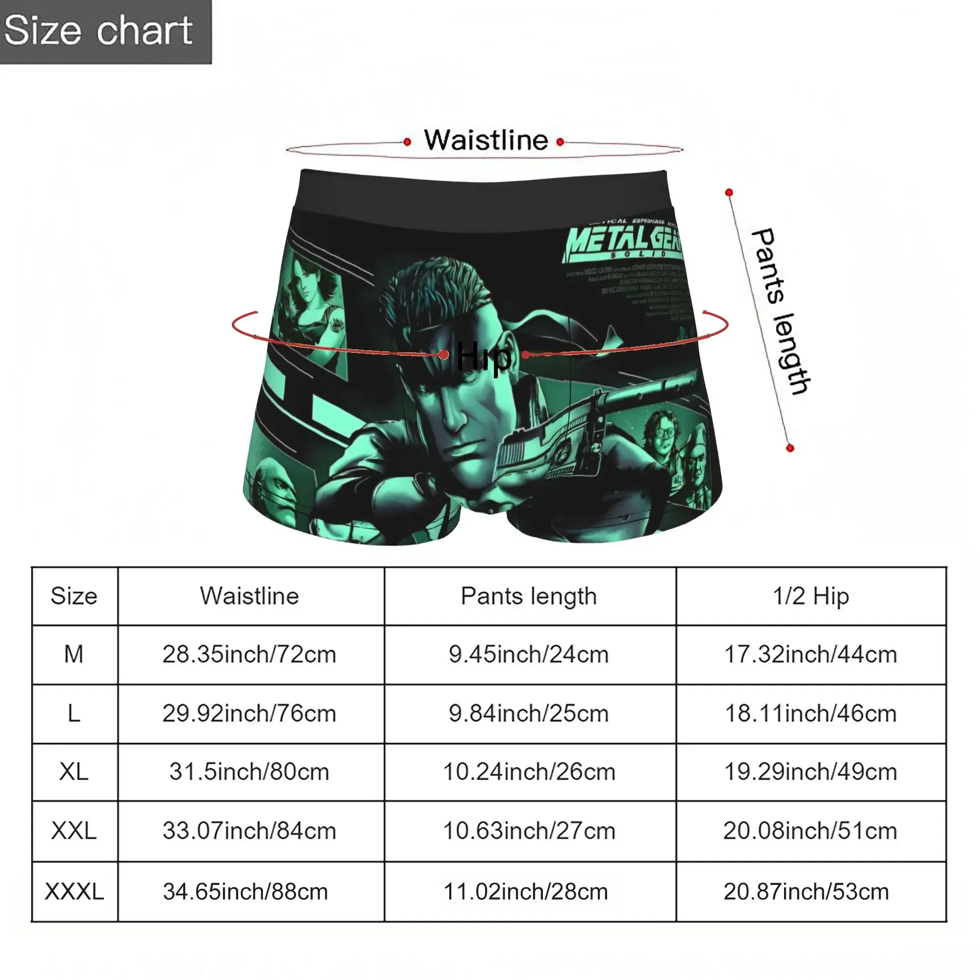 Thời trang nam Metal Gear Soli Game Đồ lót Hành động Phiêu lưu Stealth Video Boxer Briefs Quần short co giãn Quần lót Quần lót