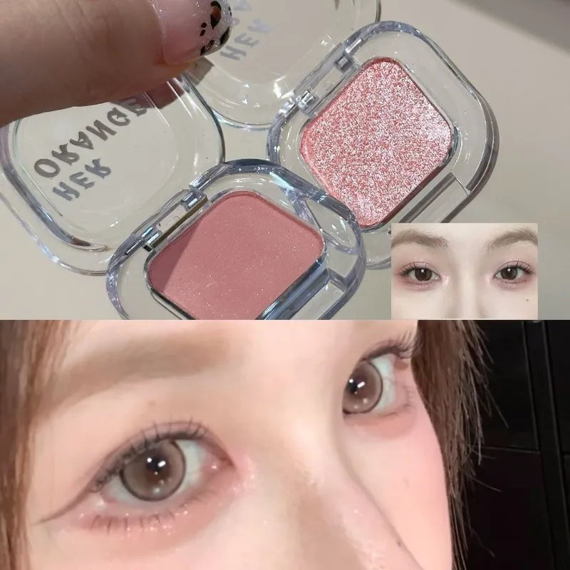 Red Brown Monochrome Eyeshadow Eyeliner Powder Palette Silky Matte Coral Red Lying Silkworm Eyeliner Waterproof Aegyo-sal Makeup