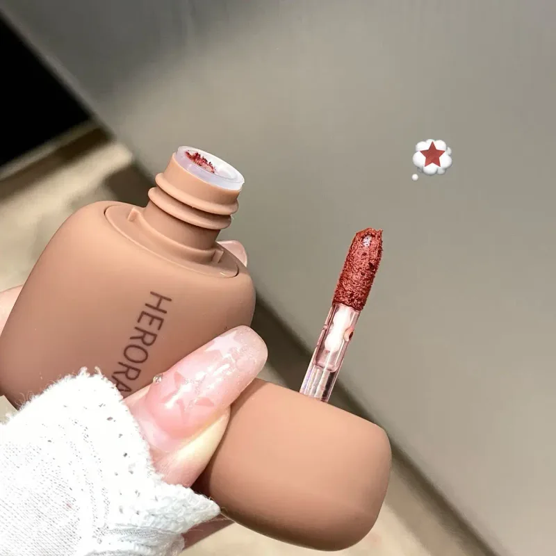 Herorange veludo fosco labial lama rico pigmento sem transferência de longa duração suave não seco ilumina a pele uso diário