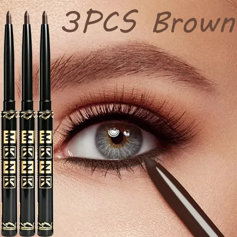 1-12pcs Waterproof Black Eyeliner Pencil Smudge-Proof Easy Twist Application Eye Gel for Beginner-Friendly Bold Punk Eye Makeup
