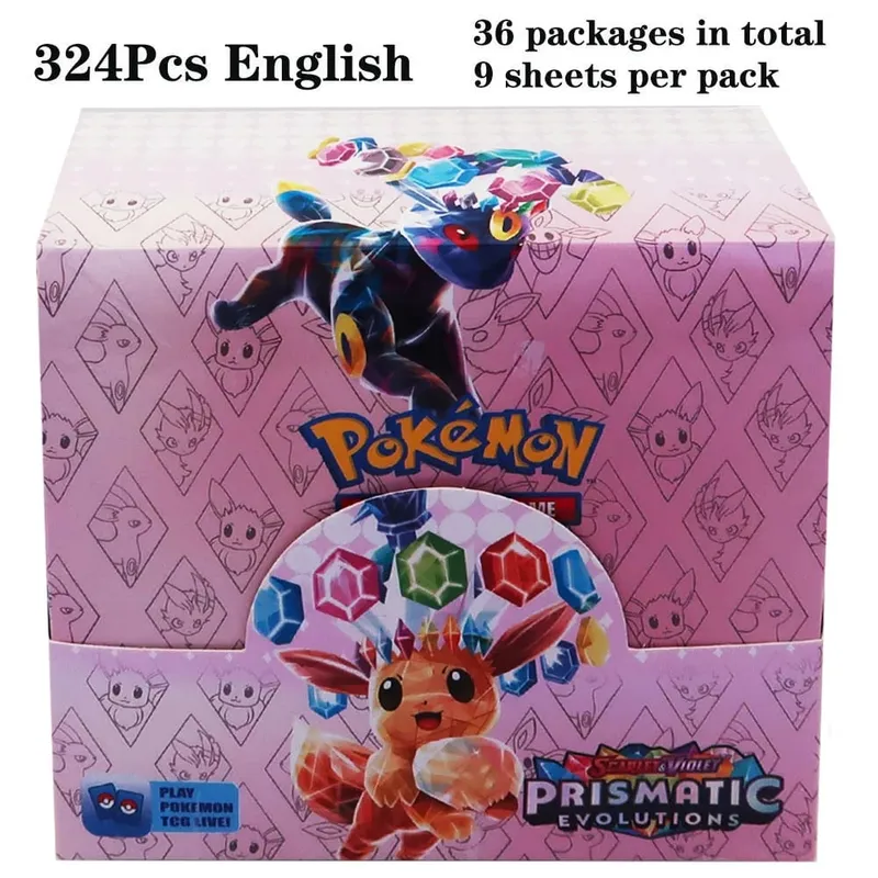 324 pièces Pokemon TCG: épée et bouclier tempête obligations Booster boîte jeu de cartes à collectionner carte Pokemon enfants jouets jeu de société