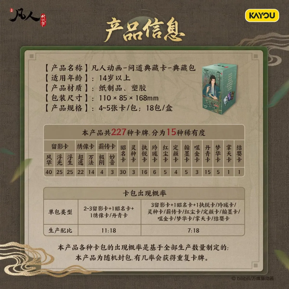 A Record of a Mortal’s Journey to Immortality Wendao Collection Cards Volume2 Anime Collectible Trading CardsHoliday Gift