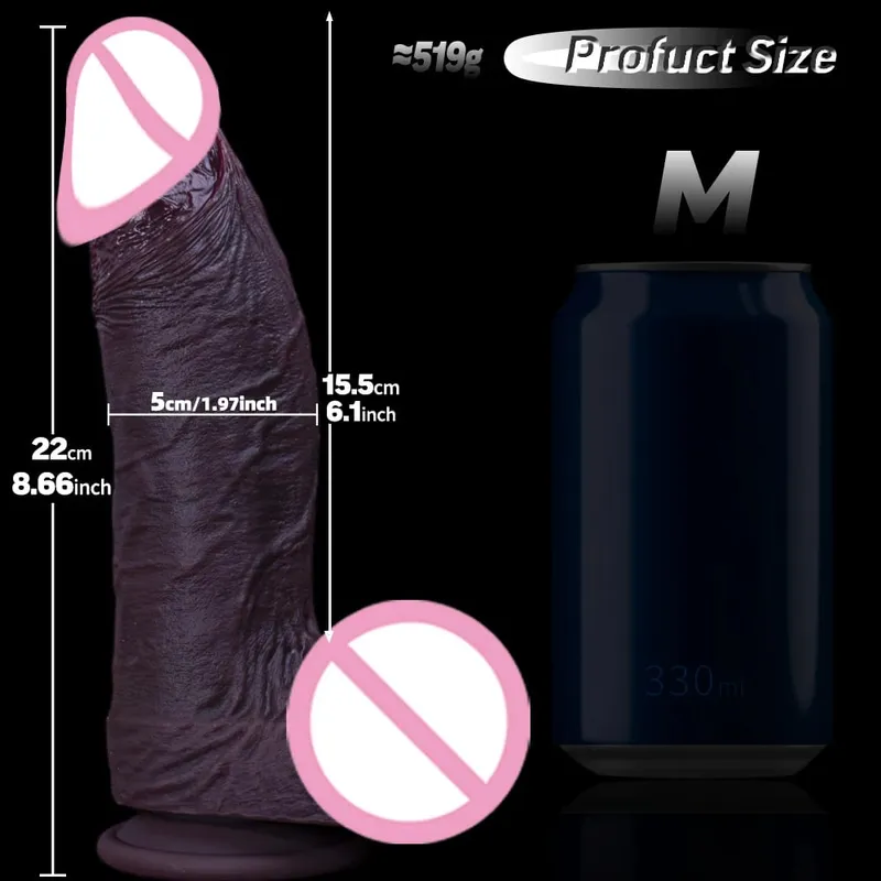 Riesiger dicker Dildo, realistische Dildos, Durchmesser, Umfang, Dildo für den Anal-G-Punkt, stimulieren körpersicheres, großes Analspielzeug mit riesigem Saugnapf