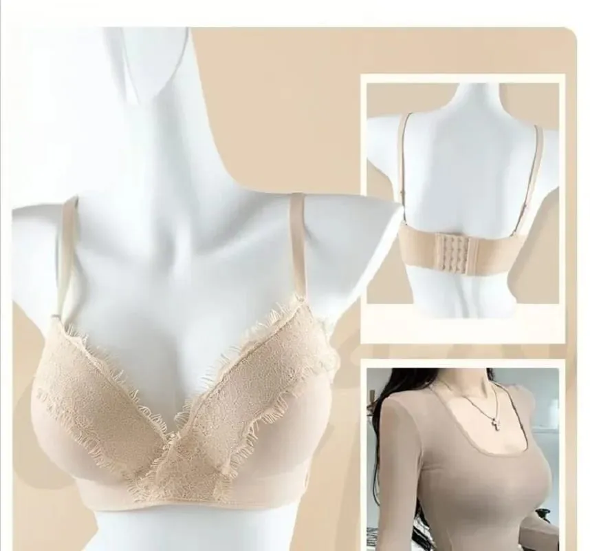 2026 Super Thick 10CM Sexy Lace Bra Flat Chest Special Lingerie Small Breast Gathering No Steel Ring Special Thick Cup Bra