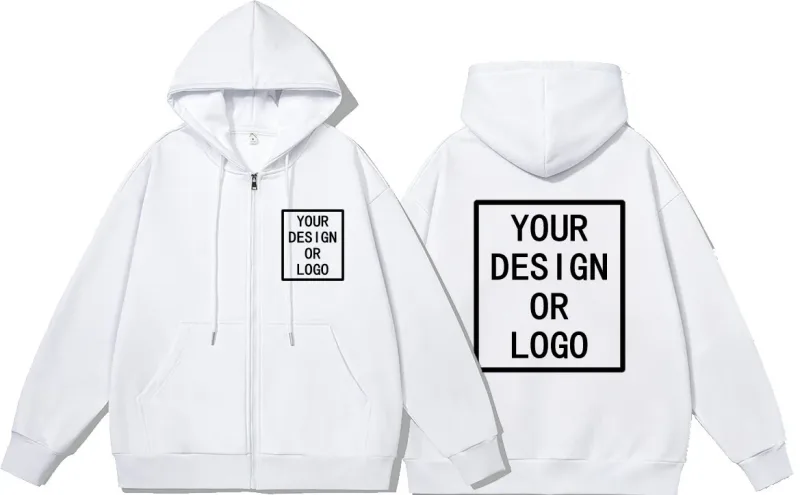 Custom Your Own Design Brand Logo/Picture Personalized Custom Men Women DIY Zipper Hoodies Sweatshirt Casual Hoody New Pullover