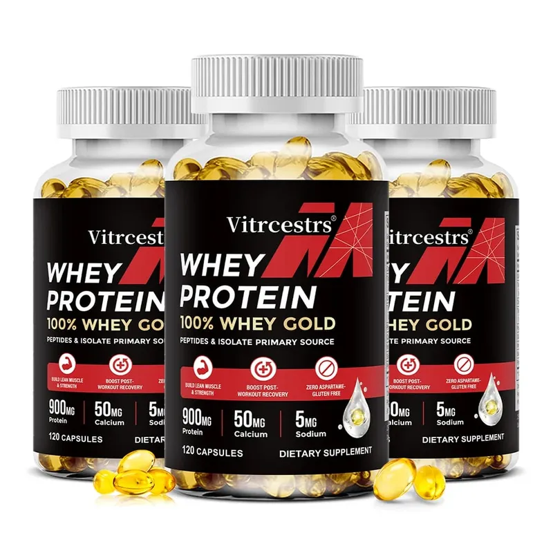 Whey Protein Capsules – High Concentration Promotes Post-workout Recovery Build Abdominal Muscle & Athletic