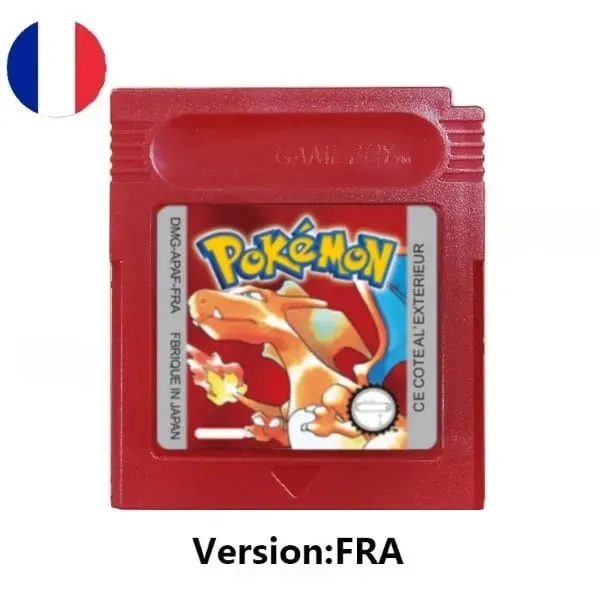 Cartouche de jeu vidéo Pokemon 16 bits, plusieurs styles, rouge, bleu, cristal, doré, vert, argent, jaune, carte de Console GB/SP