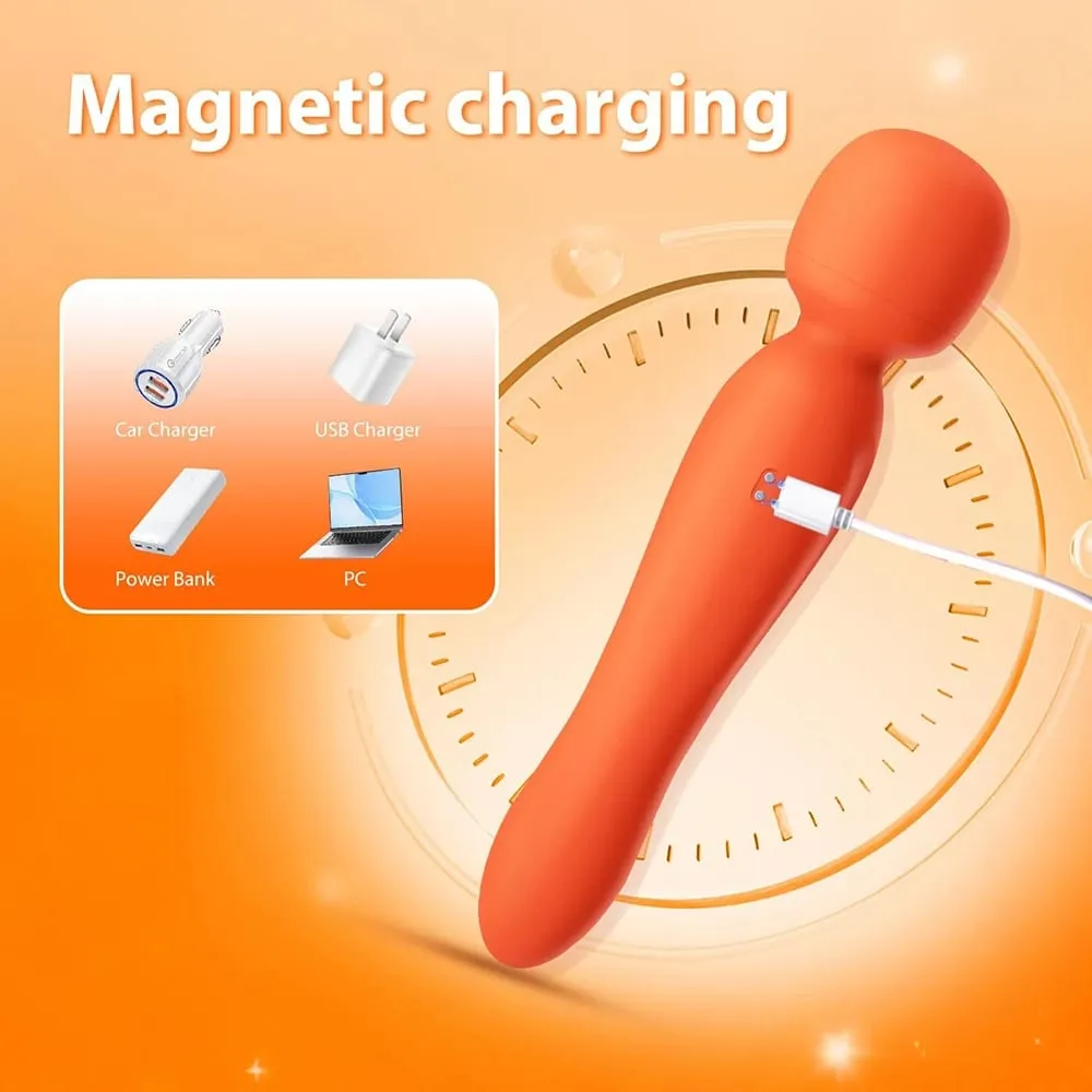 Smart APP Trådlös fjärrkontroll AV Magic Wand Vibrator Kraftfull G Spot Clit Stimulator Sexleksak Kvinnor USB Uppladdningsbar Vattentät Vuxen