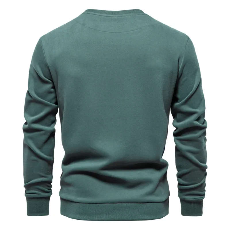 Mens Patckwork Cotton-blend Crew Neck Sweatshirts Fashion Casual Sport Round Neck Pullover Sweatshirt for Men