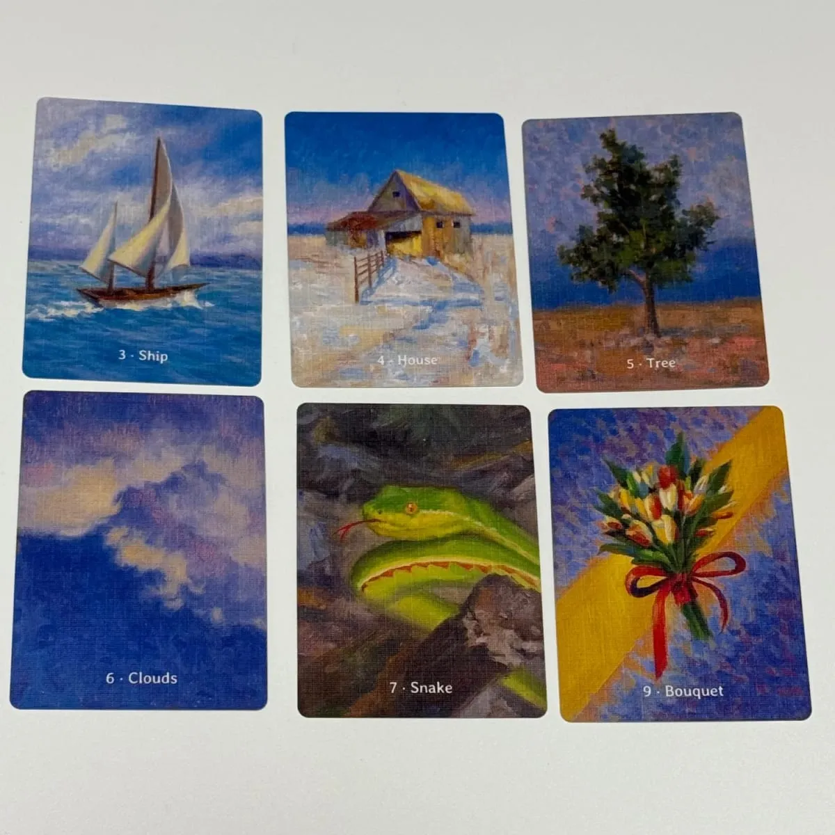 Time Lenormand Oracle Deck 38 Oil Painting Style Cards English Board Games
