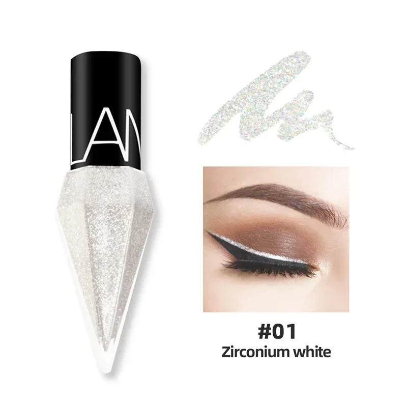 5pc/set Professional Shiny Eye Liners Cosmetics for Women Pigment Silver Rose Gold Color Liquid Glitter Eyeliner Beauty Makeup